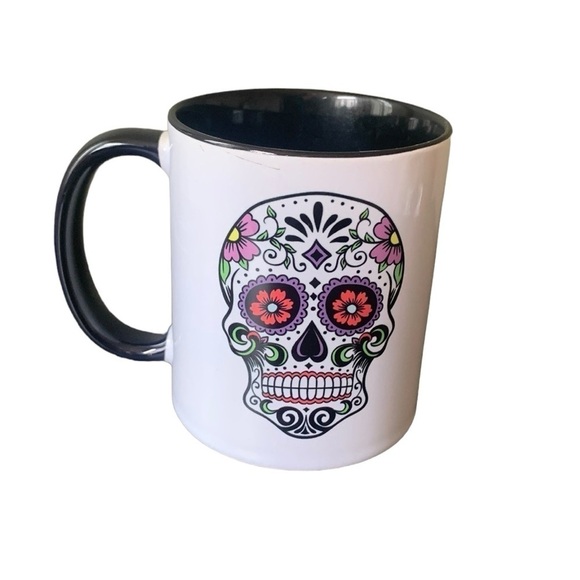 Two Sugar Skull Coffee Tea Mugs NWT (2) - Picture 5 of 11
